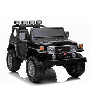 VENTA Coche infantil Toyota FJ-40 12V, negro, 2 plazas, BlueTooth, cuero, EVA, RC 2.4ghz INDA109-S316zw